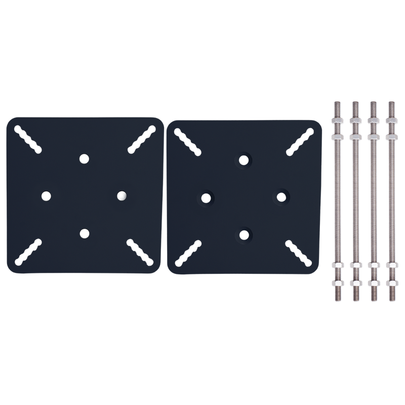 Plaque de fixation par bridage par contre-platine pour ligne de vie horizontale câble KS-Line (KS 4000)