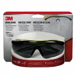 3M™ Brow Guard Eyewear, Black/Green, Gray Lens, 1 Pack