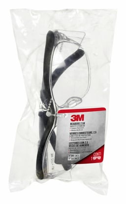 3M™ Readers 2.5X Safety Eyewear, Black Frames, Clear lens