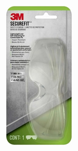 3M™ SecureFit™ 200 Eyewear Anti-Fog, SF200G1-DC, Clear, Clear Lens, 4/case