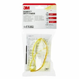 Lunettes de sécurité 3M™ SecureFit™SF200, antirayure, optiques jaunes, 1/PCK, 6PCK/CV