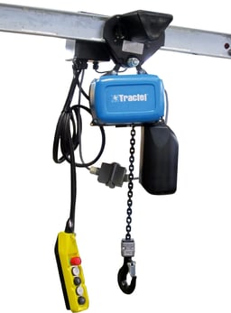 tralift® TT Electric Chain Hoist With Single Speed Trolley - 1 Ton - 230 V–60 Hz - 3 Phase